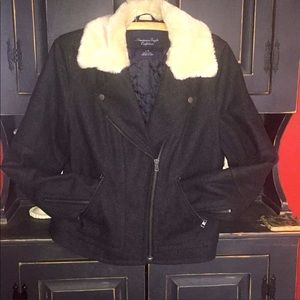 🌲American Eagle Moto style jacket L